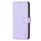 Motorola Moto G24 Kunst Skinn Flip Deksel m. Stativ & Lommebok - Lilla
