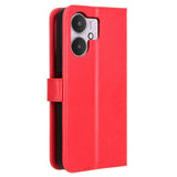 EIDERWOOD Xiaomi Redmi 13C (5G) Kunstskinn Flip Deksel m. Strop - Rød