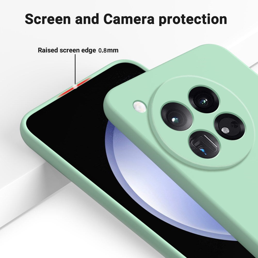 EIDERWOOD OnePlus 12R Liquid Silikon Deksel med Stropp - Grønn