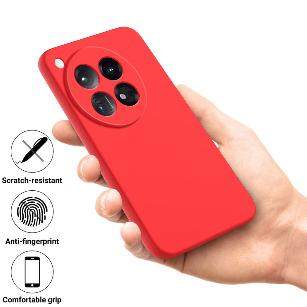 EIDERWOOD OnePlus 12R Liquid Silikon Deksel med Stropp - Rød