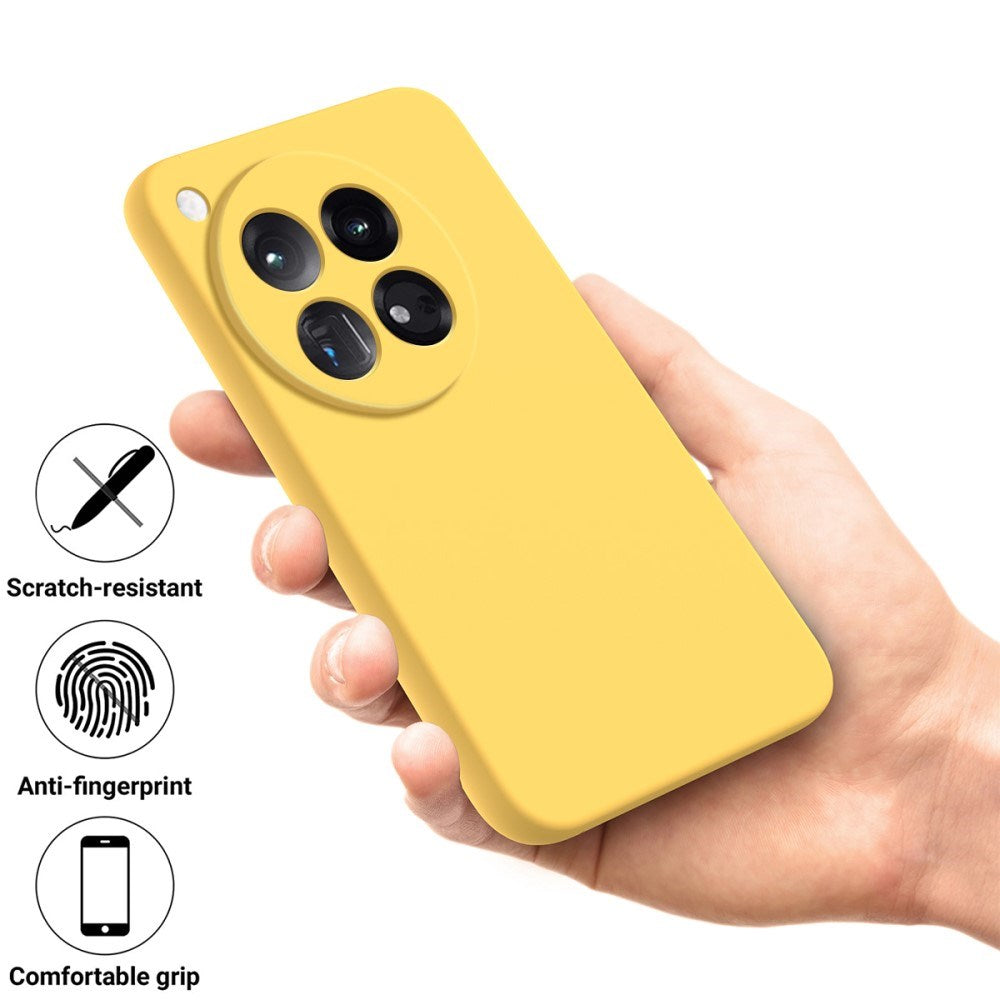 EIDERWOOD OnePlus 12R Liquid Silikon Deksel med Stropp - Gul