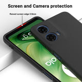 Motorola Moto G04 / G24 / G24 Power Liquid Silikon Deksel med Stropp - Svart