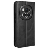 EIDERWOOD Honor Magic6 Pro (5G) Magnetisk Kunstskinn Flip Deksel - Svart