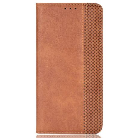EIDERWOOD Honor Magic6 Pro (5G) Magnetisk Kunstskinn Flip Deksel - Brun