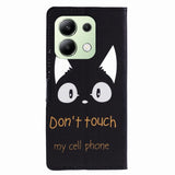 EIDERWOOD Xiaomi Redmi Note 13 (4G) Kunstskinn Flip Deksel m. Lommebok & Stativfunksjon - "Don't Touch My Cell Phone"