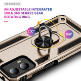 EIDERWOOD Motorola Moto G Play (2024) Håndverkerdeksel med Magnetisk Stativfunksjon - Gull