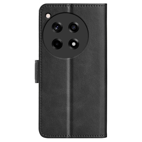 EIDERWOOD OnePlus 12R Blankt Kunstskinn Mobildeksel med Lommebok - Svart