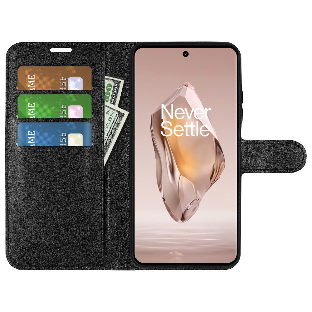 EIDERWOOD OnePlus 12R Kunstskinn Flip Deksel m. Kortholder & Ståfunksjon - Brun