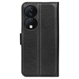 EIDERWOOD Honor X7b / 90 Smart Kunstskinn Flip Deksel m. Kortholder & Ståfunksjon - Svart