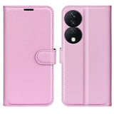 EIDERWOOD Honor X7b / 90 Smart Kunstskinn Flip Deksel m. Kortholder & Ståfunksjon - Rosa