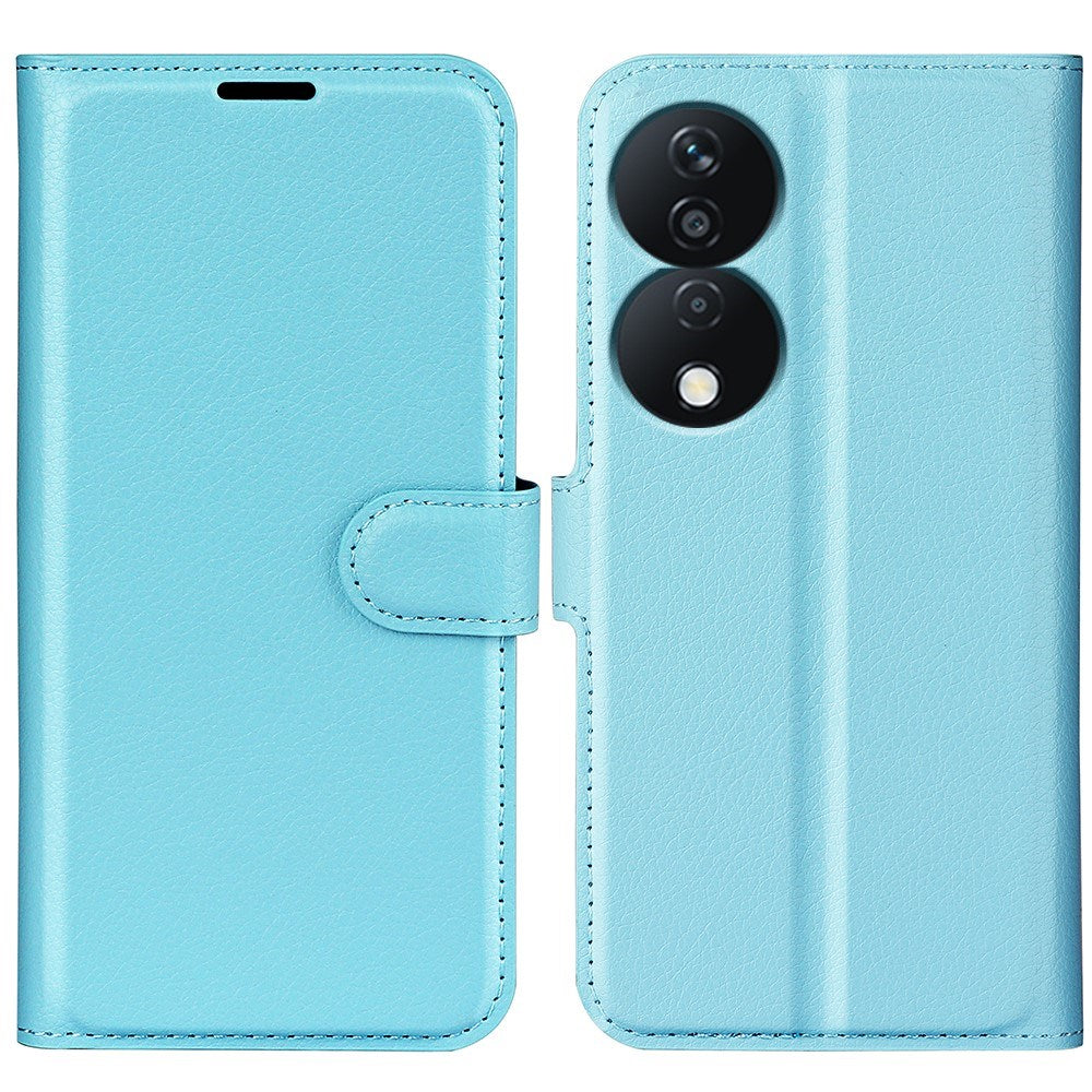 EIDERWOOD Honor X7b / 90 Smart Kunstskinn Flip Deksel m. Kortholder & Ståfunksjon - Blå