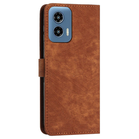 EIDERWOOD Motorola Moto G Play 5G (2024) Flippdeksel i Skinn med Lommebok og Stropp - Brun