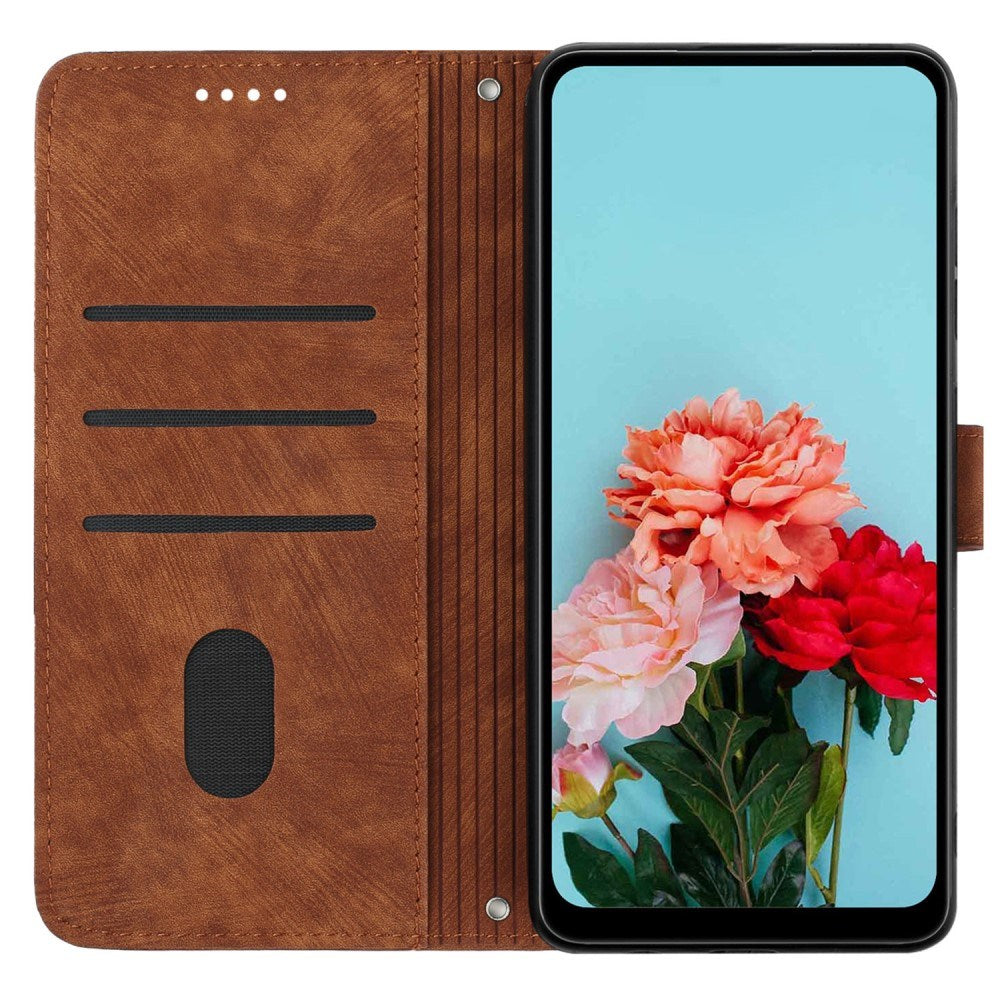 EIDERWOOD Motorola Moto G Play 5G (2024) Flippdeksel i Skinn med Lommebok og Stropp - Brun