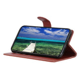 EIDERWOOD Motorola Moto E14 4G / G04 4G / G04s 4G / G24 4G Litchi Tekstur Stående Telefondeksel - Brun