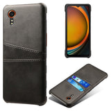 EIDERWOOD Samsung Galaxy Xcover 7 Kunstskinn Deksel med Innebygd Kortholder - Svart