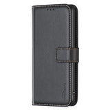 EIDERWOOD Samsung Galaxy M15 (5G) Kunst Skinn Flip Deksel m. Stativ & Lommebok - Svart