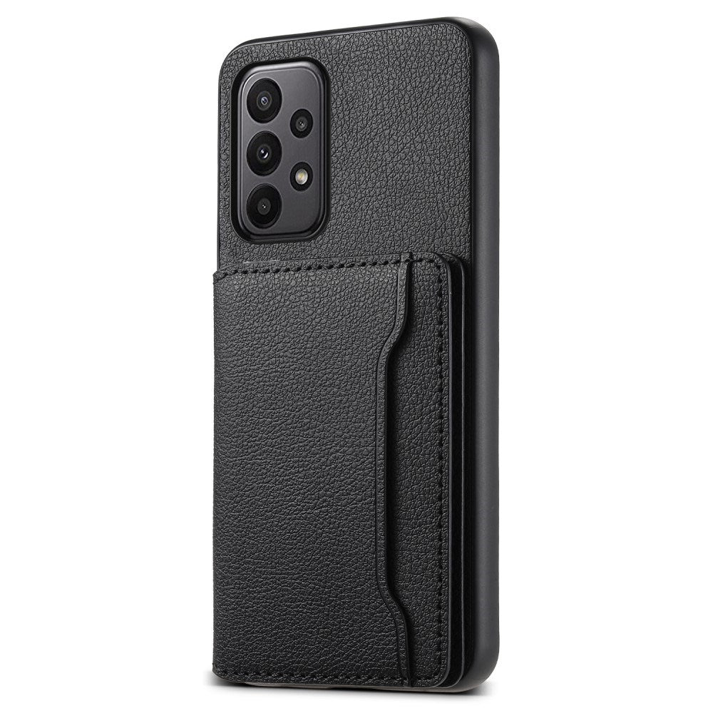 EIDERWOOD Samsung Galaxy A23 / A23 (5G) Hybrid Deksel i Kunstskinn med Kortholder - Svart