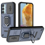 EIDERWOOD Samsung Galaxy M15 (5G) Håndverker Deksel med Magnetisk Kickstand Og Cam Slider - Blå