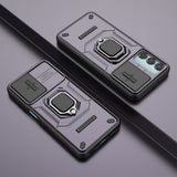 EIDERWOOD Samsung Galaxy M15 (5G) Håndverker Deksel med Magnetisk Kickstand Og Cam Slider - Lilla