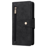 EIDERWOOD iPhone 12 Pro Max Flip Deksel med Kortholder & Glidelåslomme - Svart