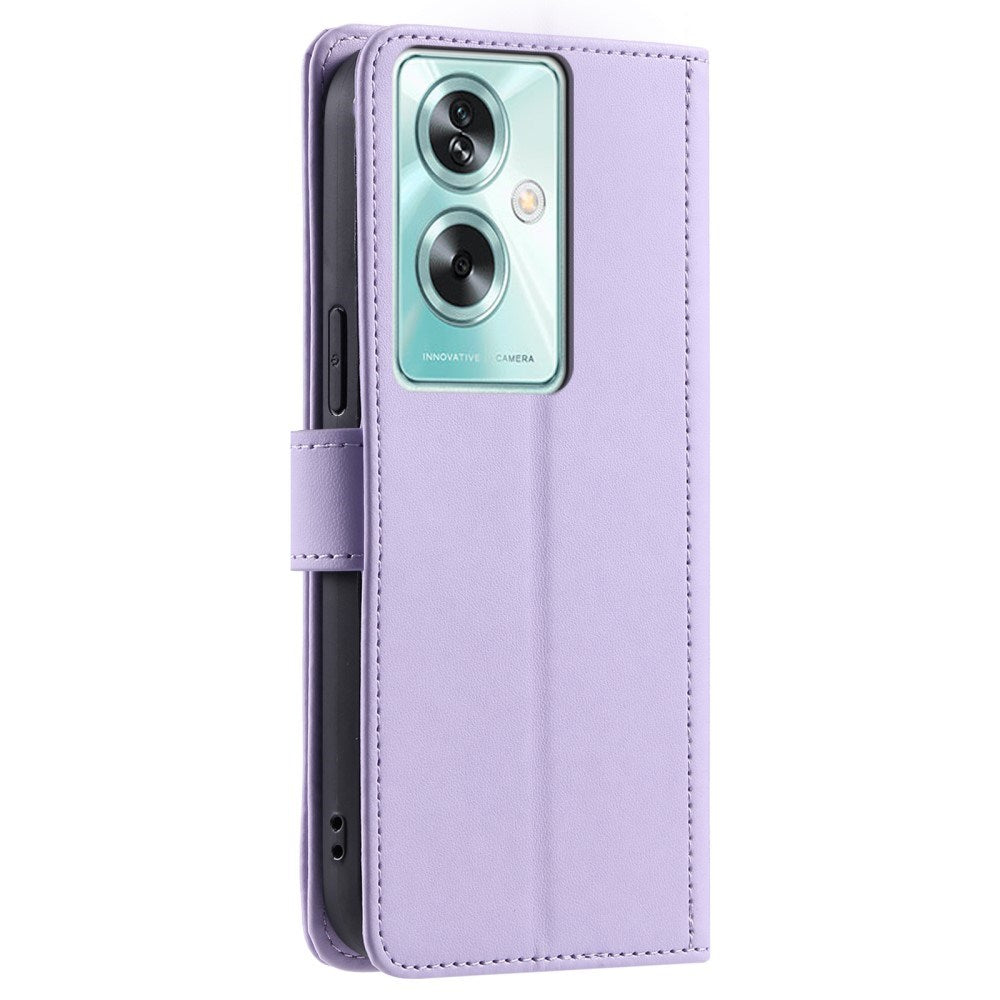 EIDERWOOD OnePlus Nord N30 SE (5G) / OPPO A79 (5G) / A2 (5G) Skinndeksel med Stropp og Veskefunksjon - Lilla