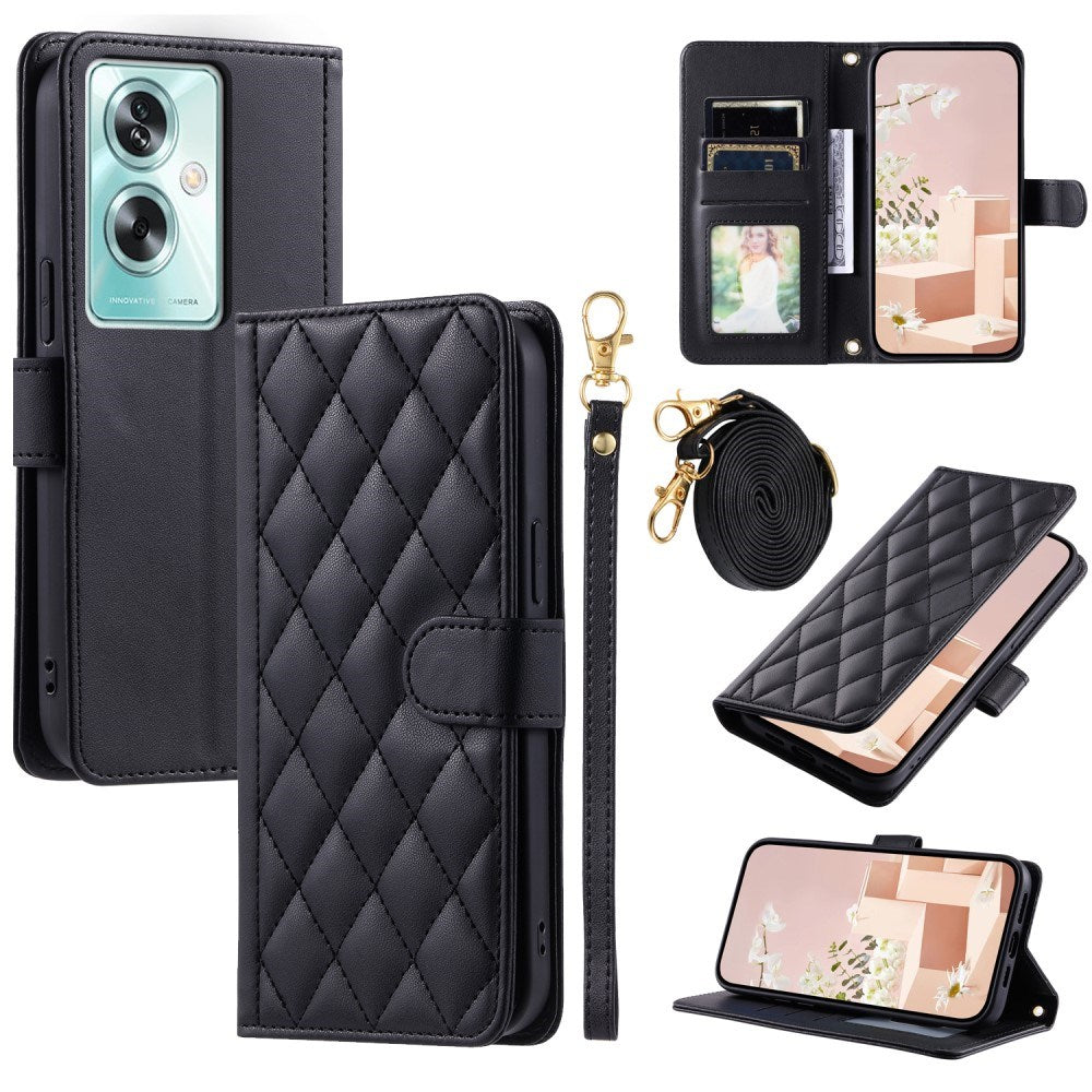 EIDERWOOD OnePlus Nord N30 SE (5G) / OPPO A79 (5G) / A2 (5G) Skinndeksel med Stropp og Veskefunksjon - Svart