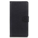EIDERWOOD Google Pixel 10 / 10 Pro / 9 / 9 Pro Litchi Kunstskinn Deksel m. Veske - Svart