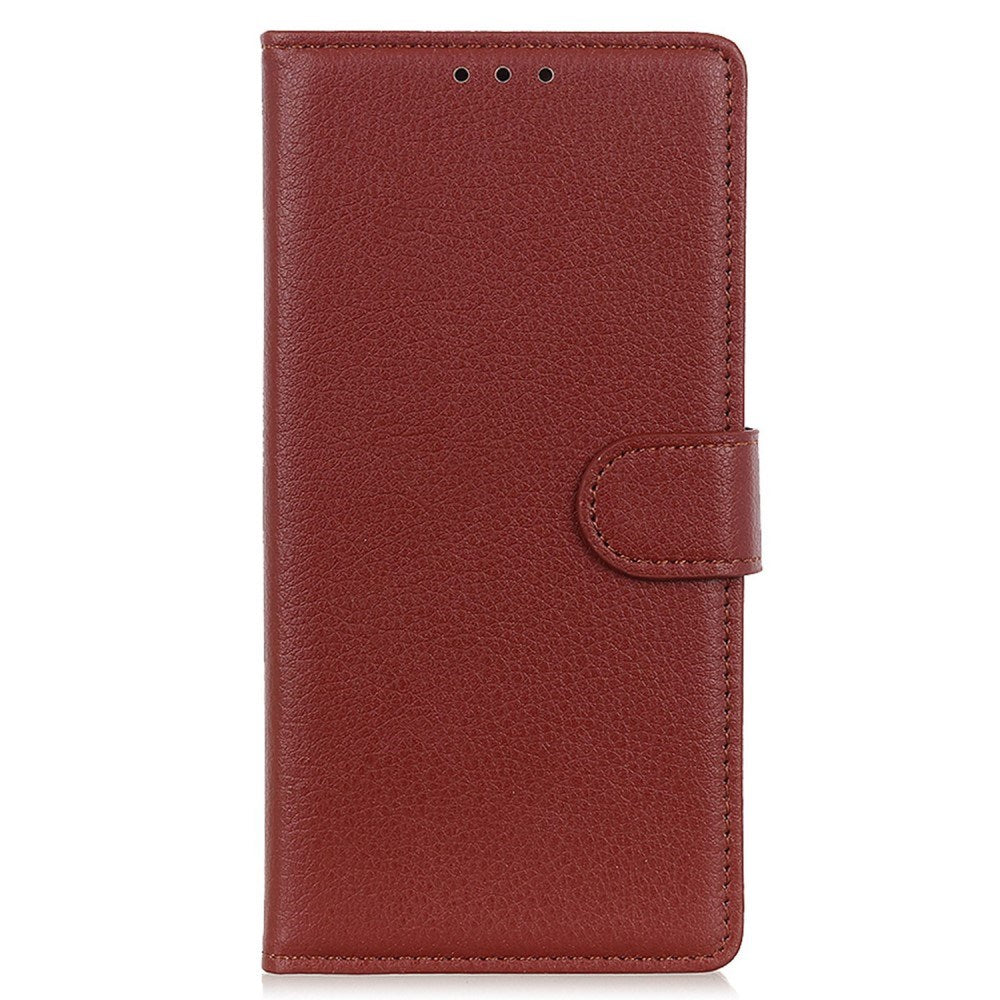 EIDERWOOD Google Pixel 10 / 10 Pro / 9 / 9 Pro Litchi Kunstskinn Deksel m. Veske - Brun