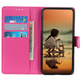 EIDERWOOD Google Pixel 10 / 10 Pro / 9 / 9 Pro Litchi Kunstskinn Deksel m. Veske - Rosa
