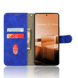EIDERWOOD Asus Zenfone 11 Ultra Skinn Flip Deksel med Lommebok og Stativfunksjon - Blå