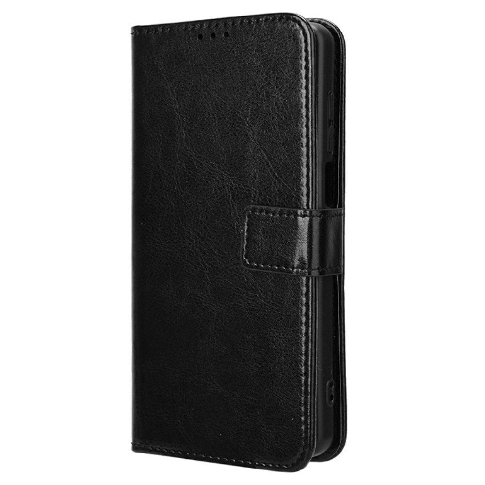 EIDERWOOD TCL 501 Kunst Skinn Flip Deksel med Stativ & Lommebok - Svart