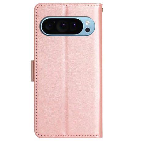 EIDERWOOD Google Pixel 9 / 9 Pro Sommerfugle Skinndeksel med Lommebok - Rose Gold