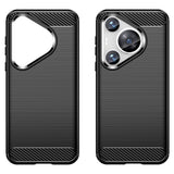EIDERWOOD Huawei Pura 70 Pro / 70 Pro+ (Plus) Brushed Carbon Deksel - Svart
