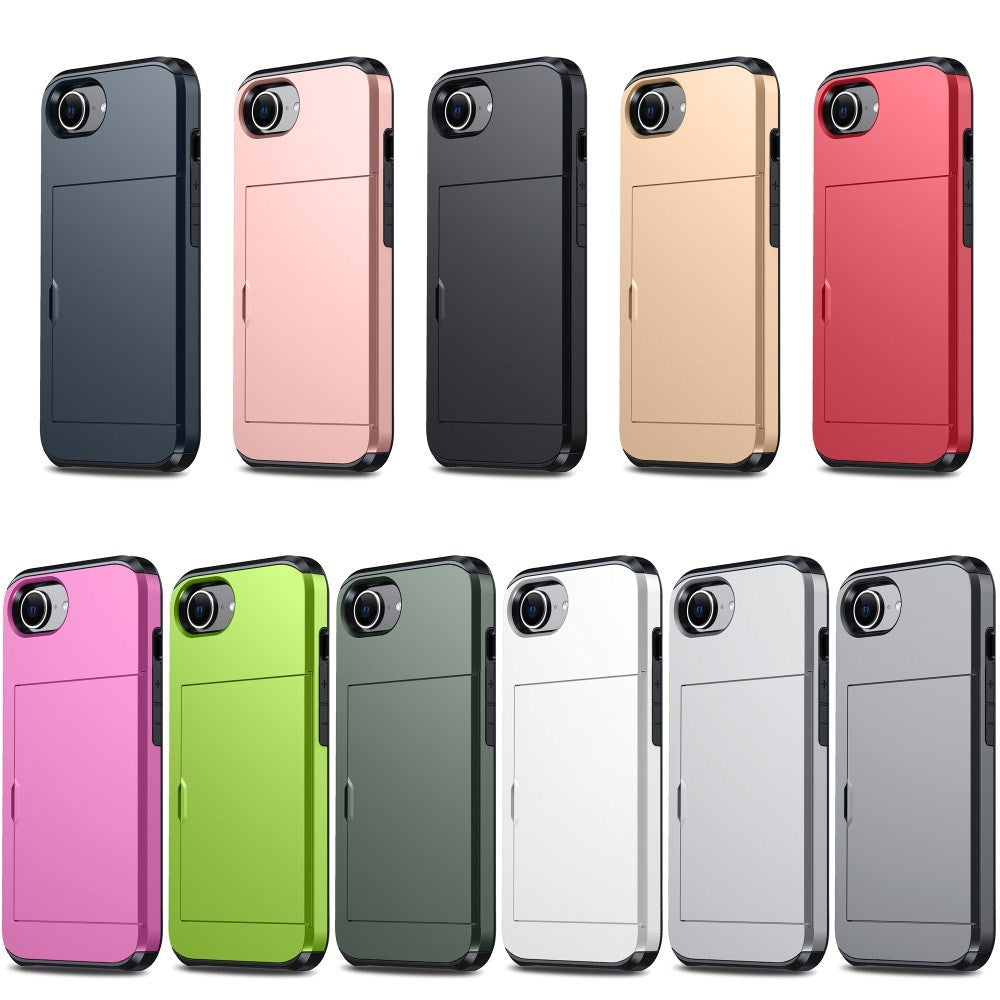 EIDERWOOD iPhone 17e / 16e Multifunksjonelt Bakdeksel med Kortholder - Mørkegrønn
