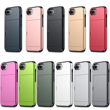 EIDERWOOD iPhone 17e / 16e Multifunksjonelt Bakdeksel med Kortholder - Sølv