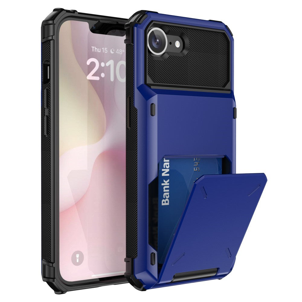 EIDERWOOD iPhone 17e / 16e Håndverker Deksel med Kortholder - Blå