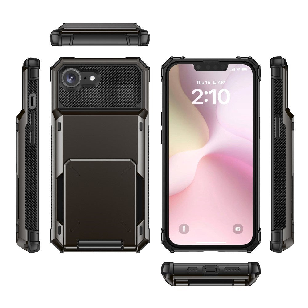 EIDERWOOD iPhone 17e / 16e Håndverker Deksel med Kortholder - Grønn