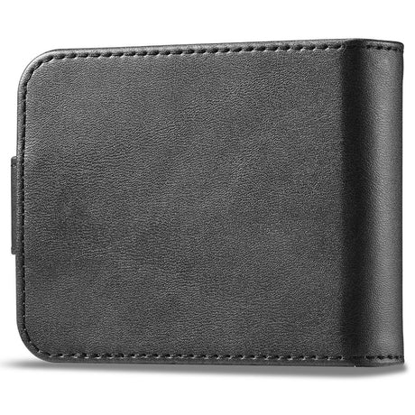 EIDERWOOD Samsung Galaxy Z Flip7 FE / Flip6 Kunstskinn Flip Deksel m. Kortholder & Ståfunksjon - Svart