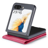 EIDERWOOD Samsung Galaxy Z Flip7 FE / Flip6 Kunstskinn Flip Deksel m. Kortholder & Ståfunksjon - Rosa