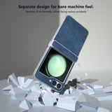 EIDERWOOD Samsung Galaxy Z Flip7 FE / Flip6 Skinnkledd Plast Deksel - Blå