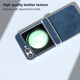EIDERWOOD Samsung Galaxy Z Flip7 FE / Flip6 Skinnkledd Plast Deksel - Blå