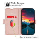 EIDERWOOD Huawei Pura 70 Ultra Flip Deksel i Kunstskinn med Kortholder og Ståfunksjon - Rose Gold