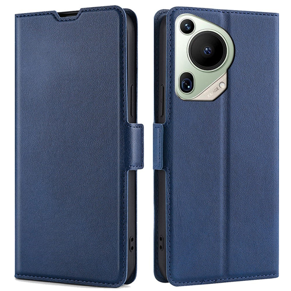 EIDERWOOD Huawei Pura 70 Ultra Flip Deksel i Kunstskinn med Kortholder og Ståfunksjon - Blå