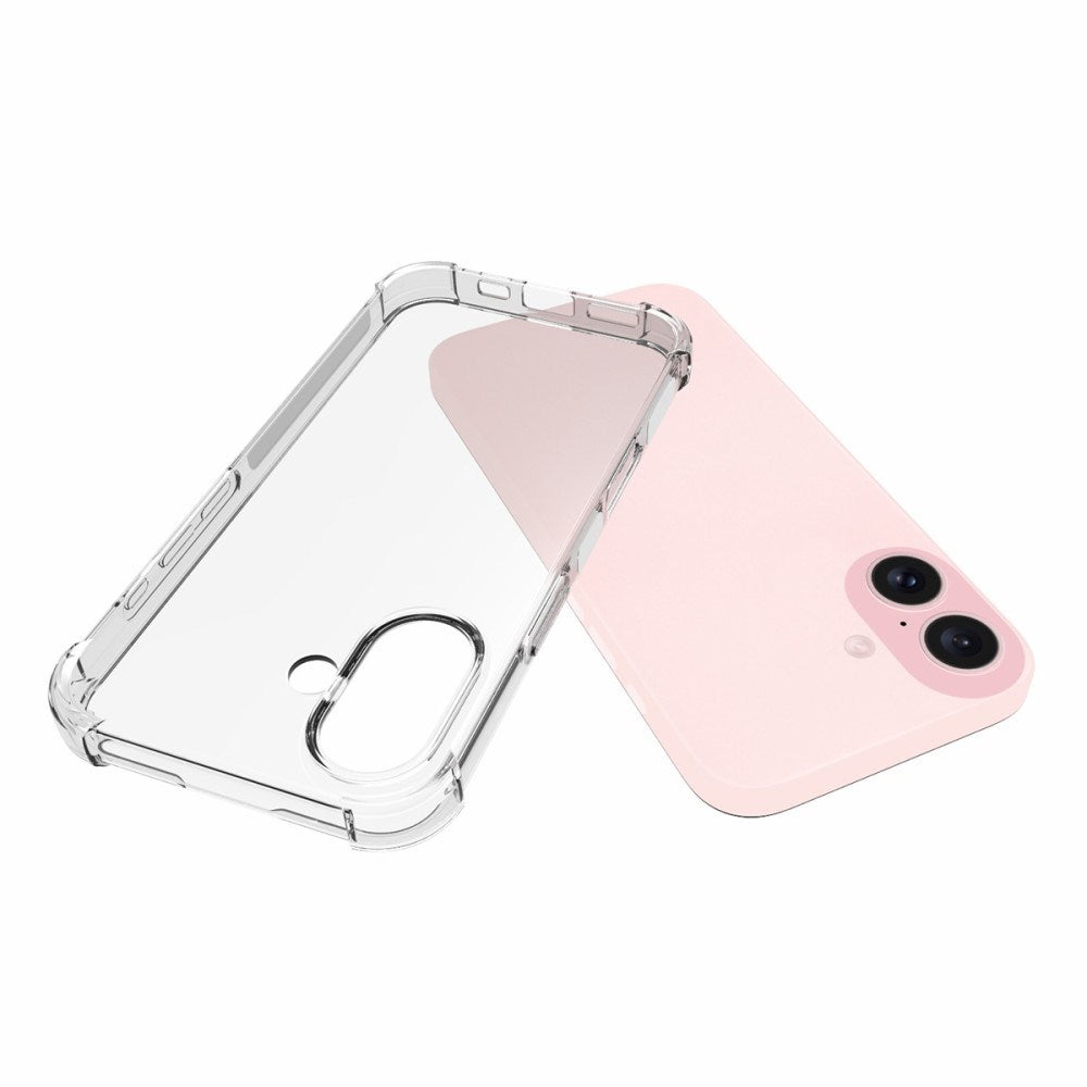EIDERWOOD iPhone 16 Fleksibelt Plastdeksel med Sterke Hjørner - Gjennomsiktig