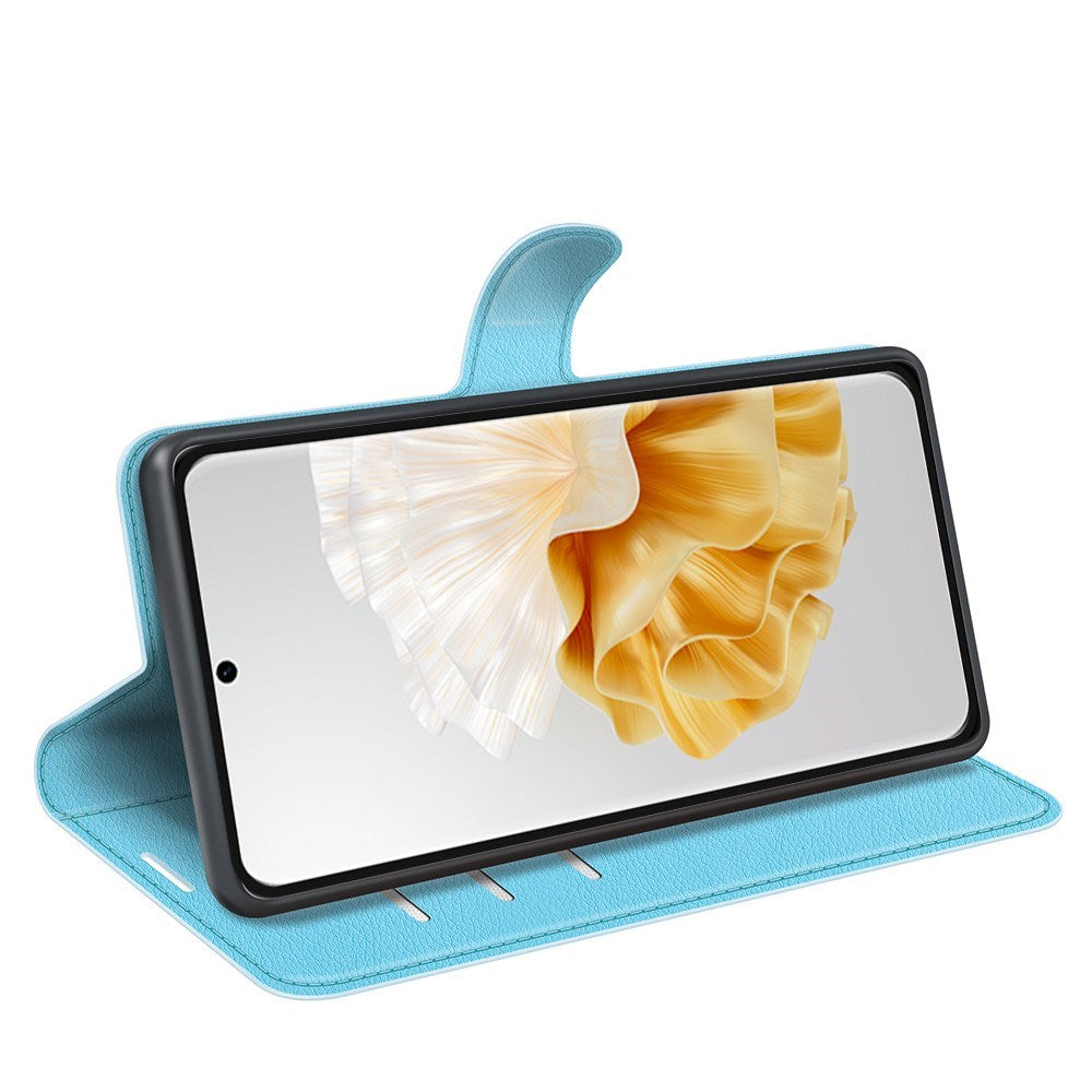 EIDERWOOD Huawei Pura 70 Kunstskinn Flip Deksel m. Kortholder & Ståfunksjon - Blå