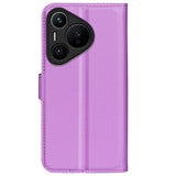 EIDERWOOD Huawei Pura 70 Pro / 70 Pro+ (Plus) Kunstskinn Flip Deksel m. Kortholder & Ståfunksjon - Lilla