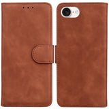 EIDERWOOD iPhone 17e / 16e Kunst Skinn Flip Deksel m. Stativ & Pung - Brun