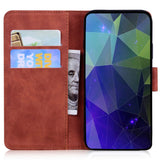 EIDERWOOD iPhone 17e / 16e Kunst Skinn Flip Deksel m. Stativ & Pung - Brun