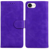 EIDERWOOD iPhone 17e / 16e Kunst Skinn Flip Deksel m. Stativ & Pung - Lilla