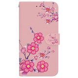 EIDERWOOD iPhone 17e / 16e Kunstskinn Deksel med Lommebok og Stropp - Rosa med Blomster